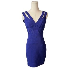 Arden B Blue Fitted Dress. Size XS. Great Y2K Condition. Bandage Dress